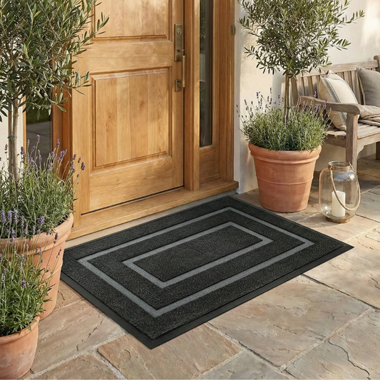 TerraMat - Non-Slip Curved Thread Outdoor Doormat for Entryways & Patios Door Mats