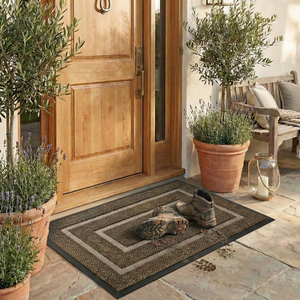 TerraMat - Non-Slip Curved Thread Outdoor Doormat for Entryways & Patios Door Mats