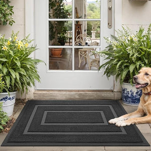 TerraMat - Non-Slip Curved Thread Outdoor Doormat for Entryways & Patios Door Mats