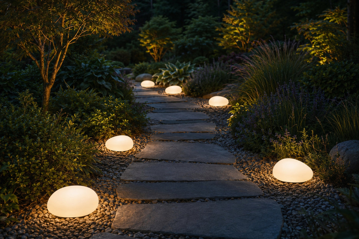 Along a garden path