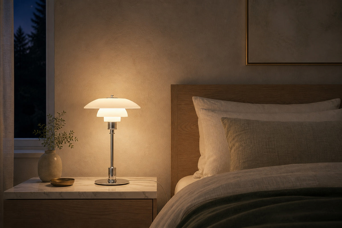 On a bedside table