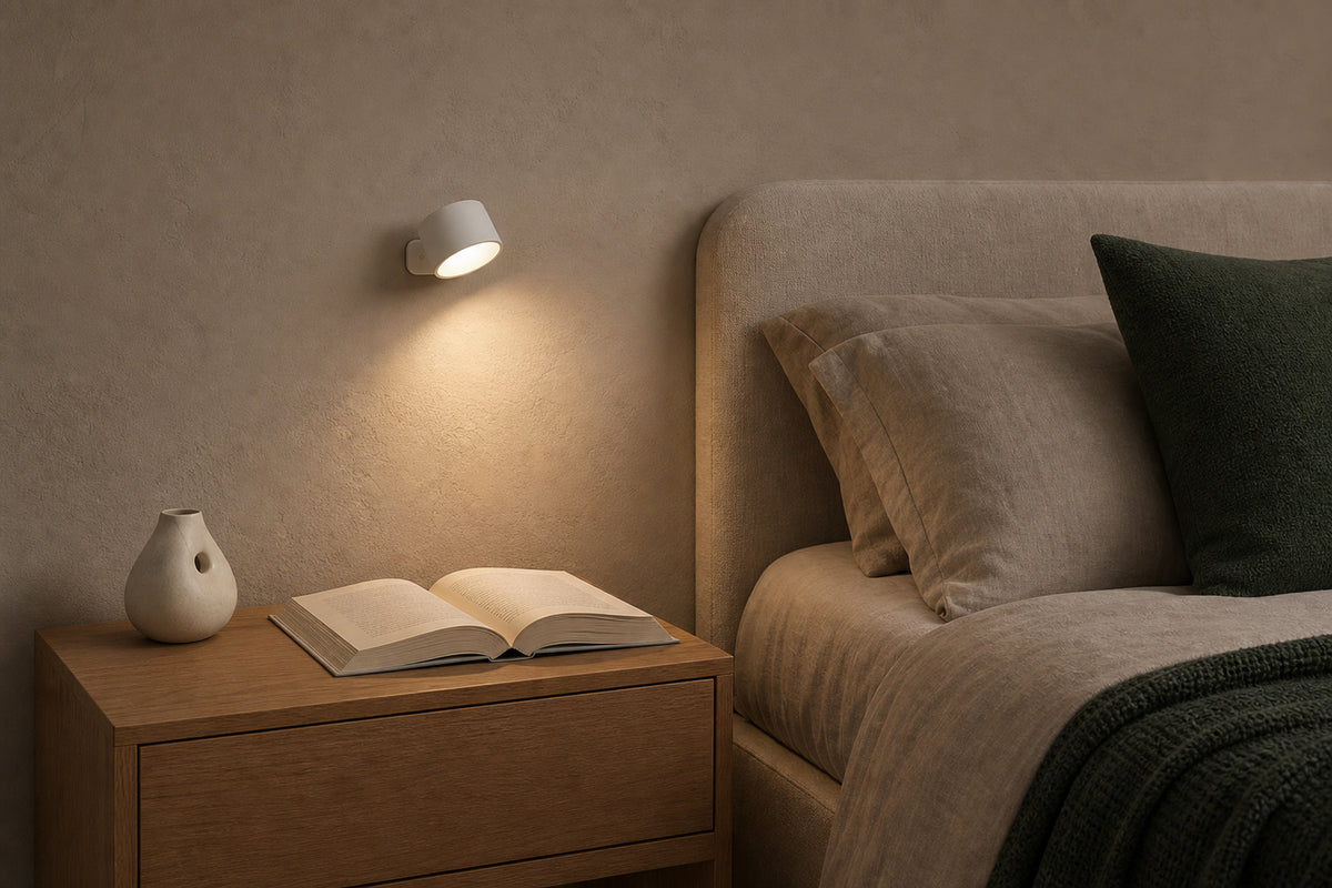 Beside the bed