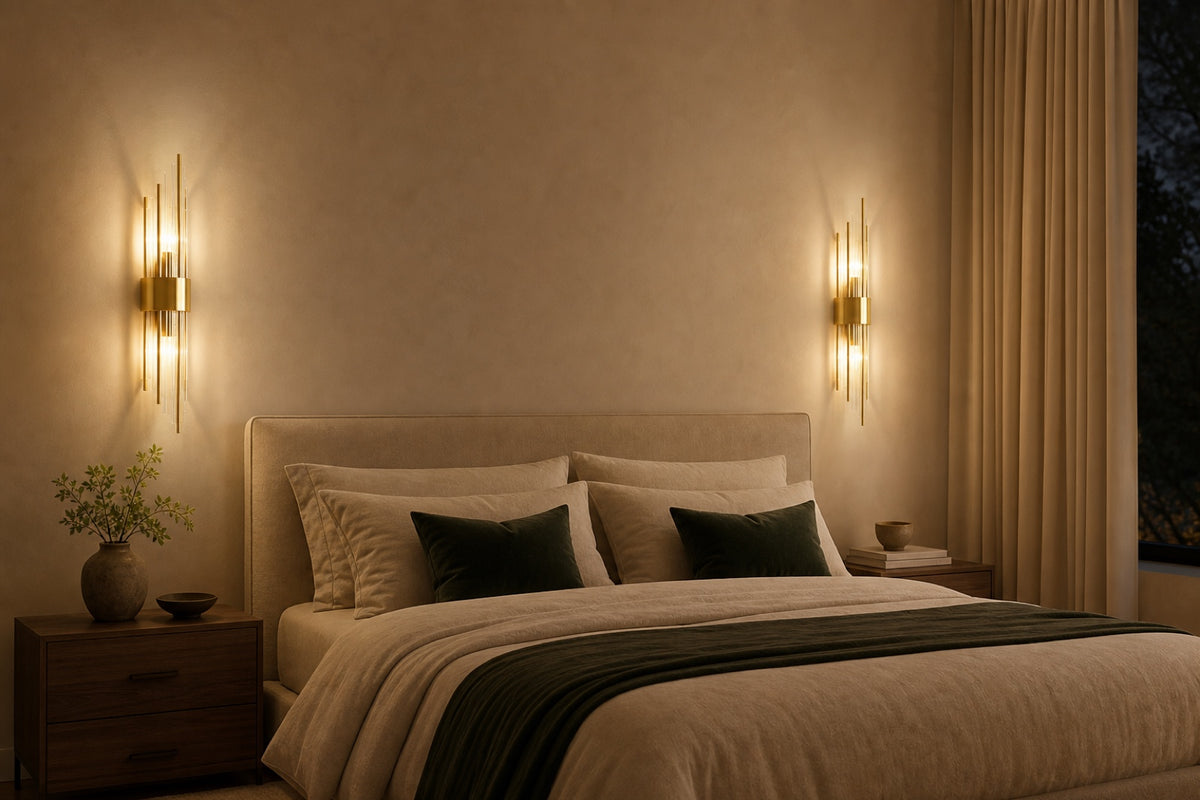 Either side of a bed