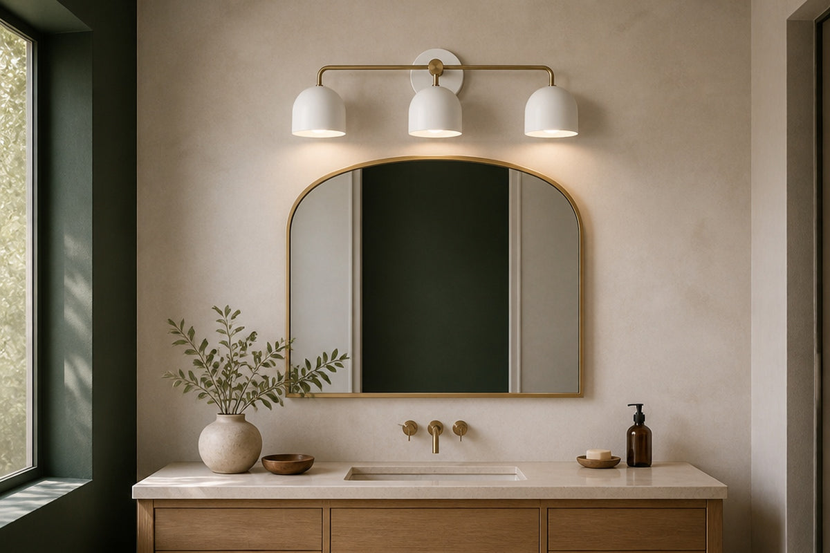 Above a mirror