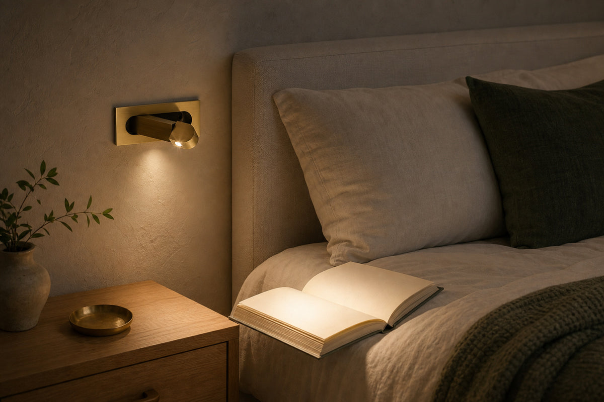 Beside a bed