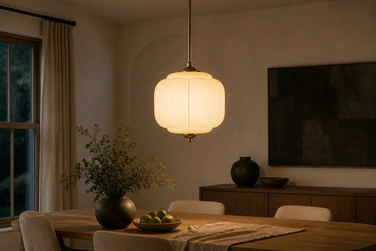 Over a dining table