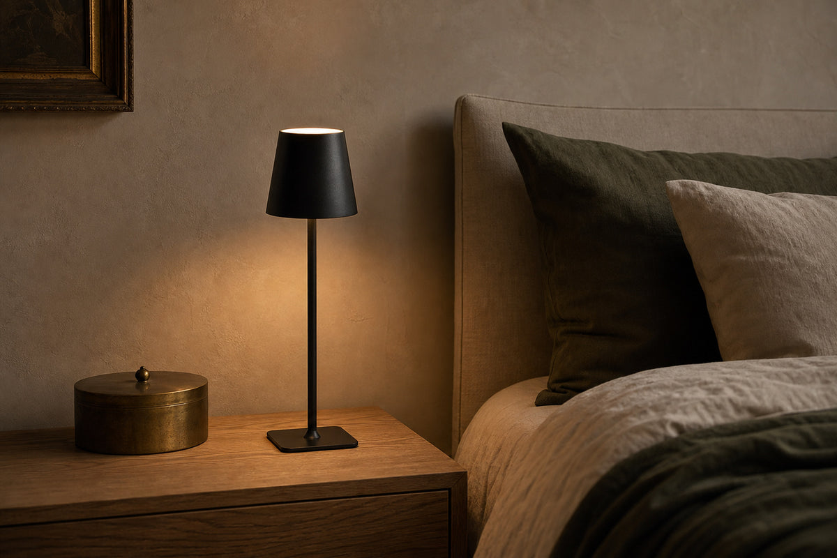 On a bedside table