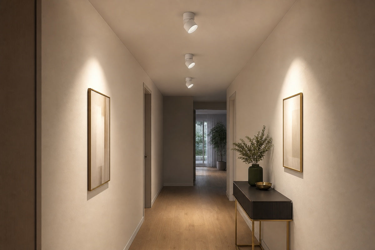 Along a hallway