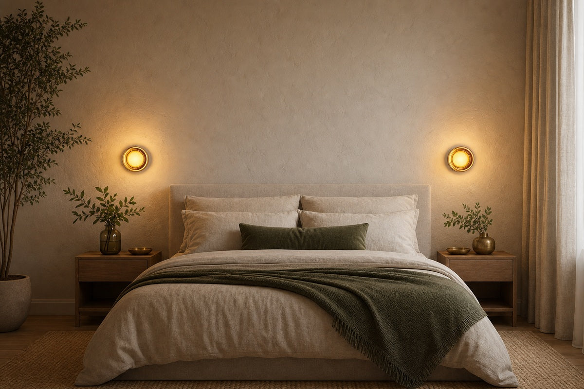 Either side of a bed