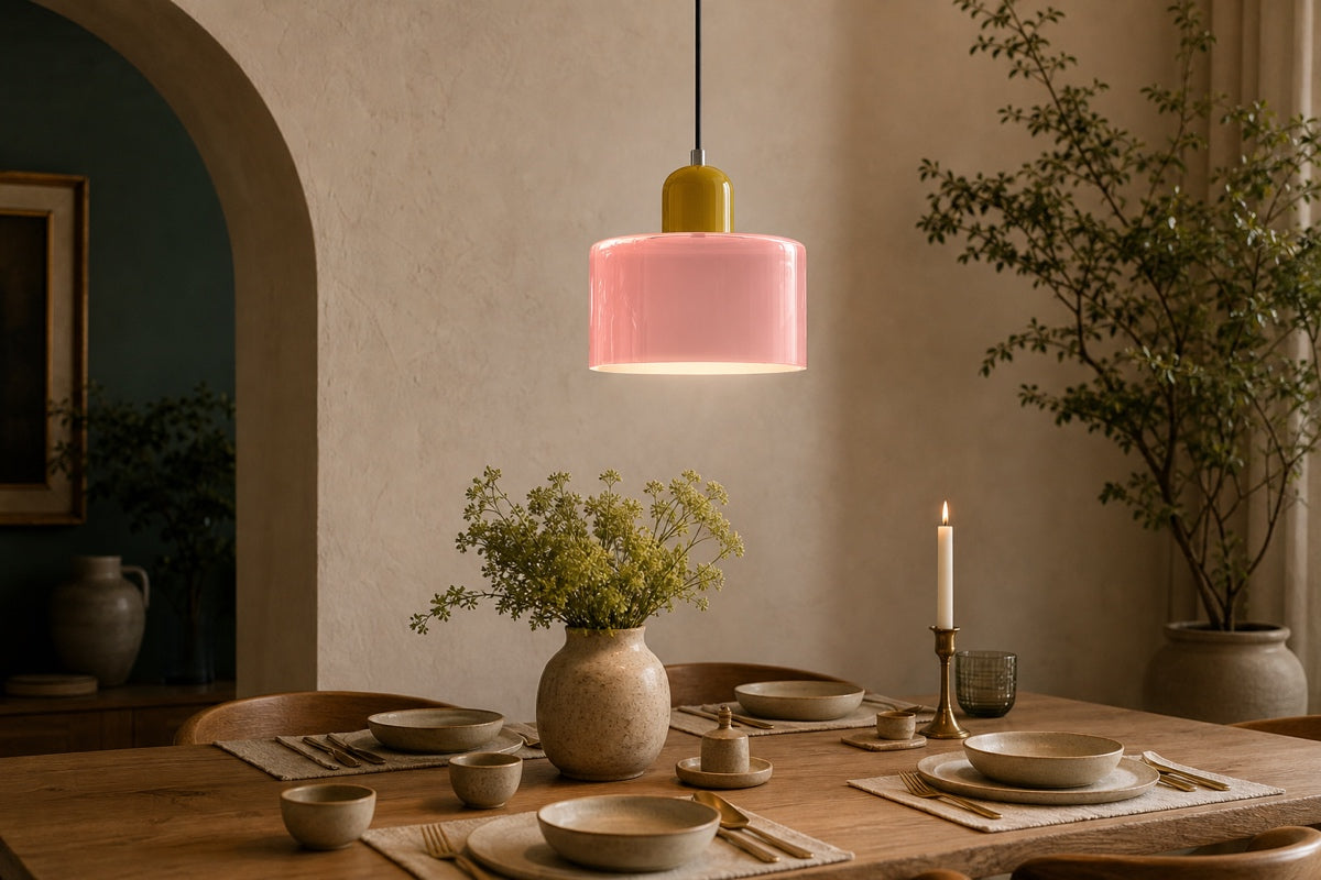 Over a dining table