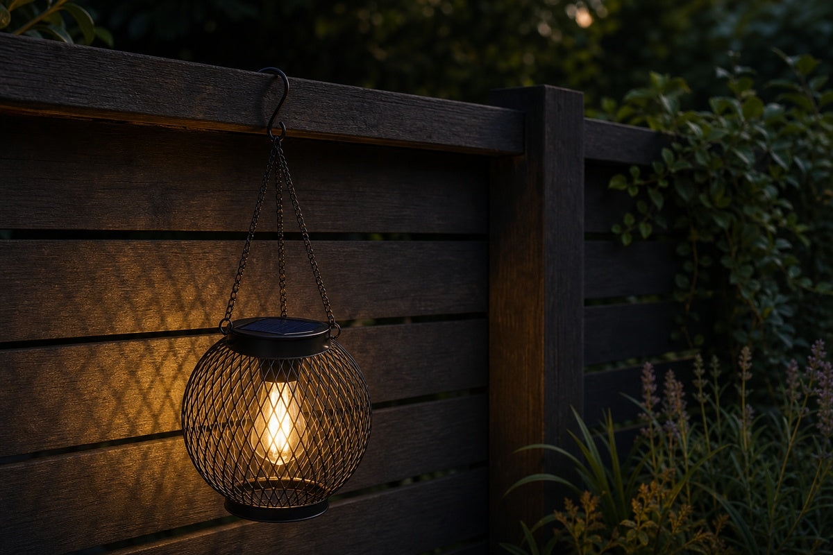 Hung on a fence
