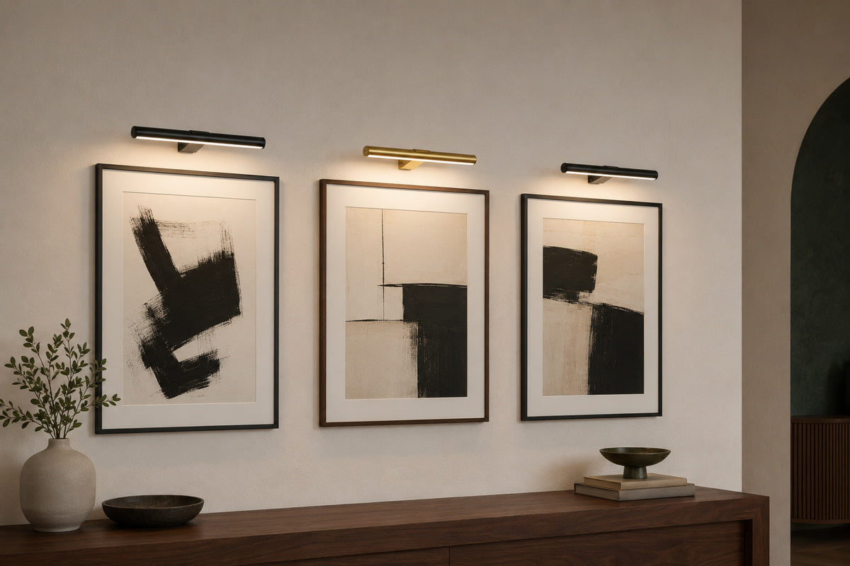 On a gallery wall