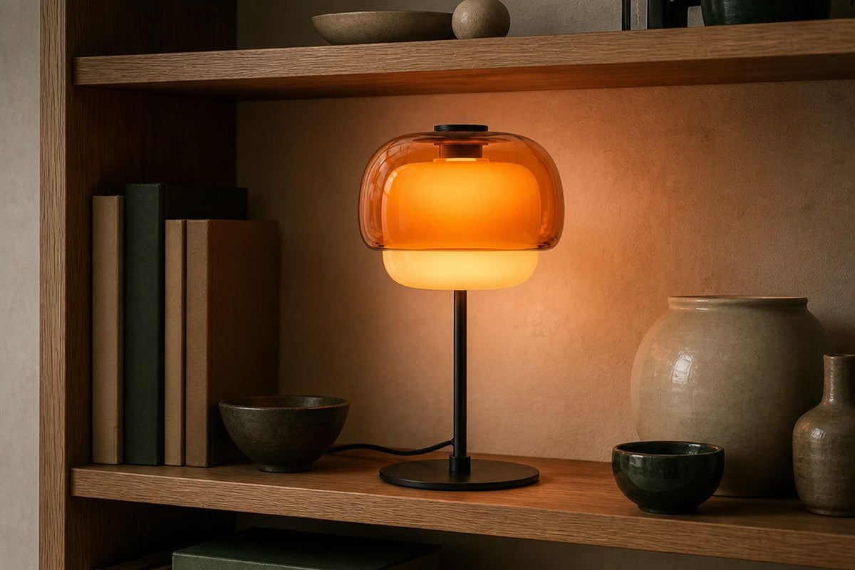 On a shelf