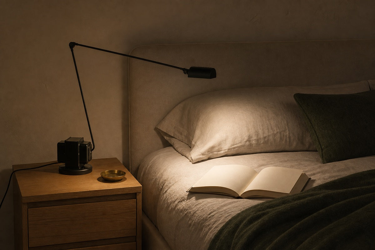 Beside the bed