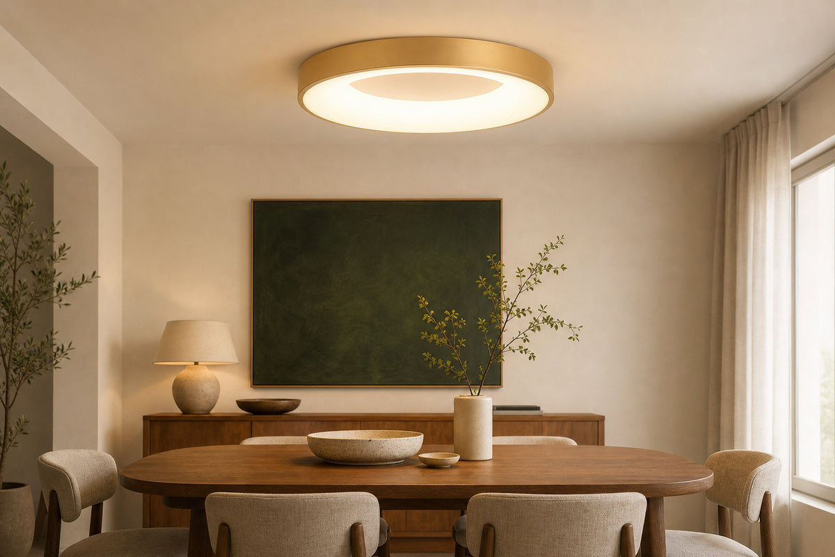 Over a dining table