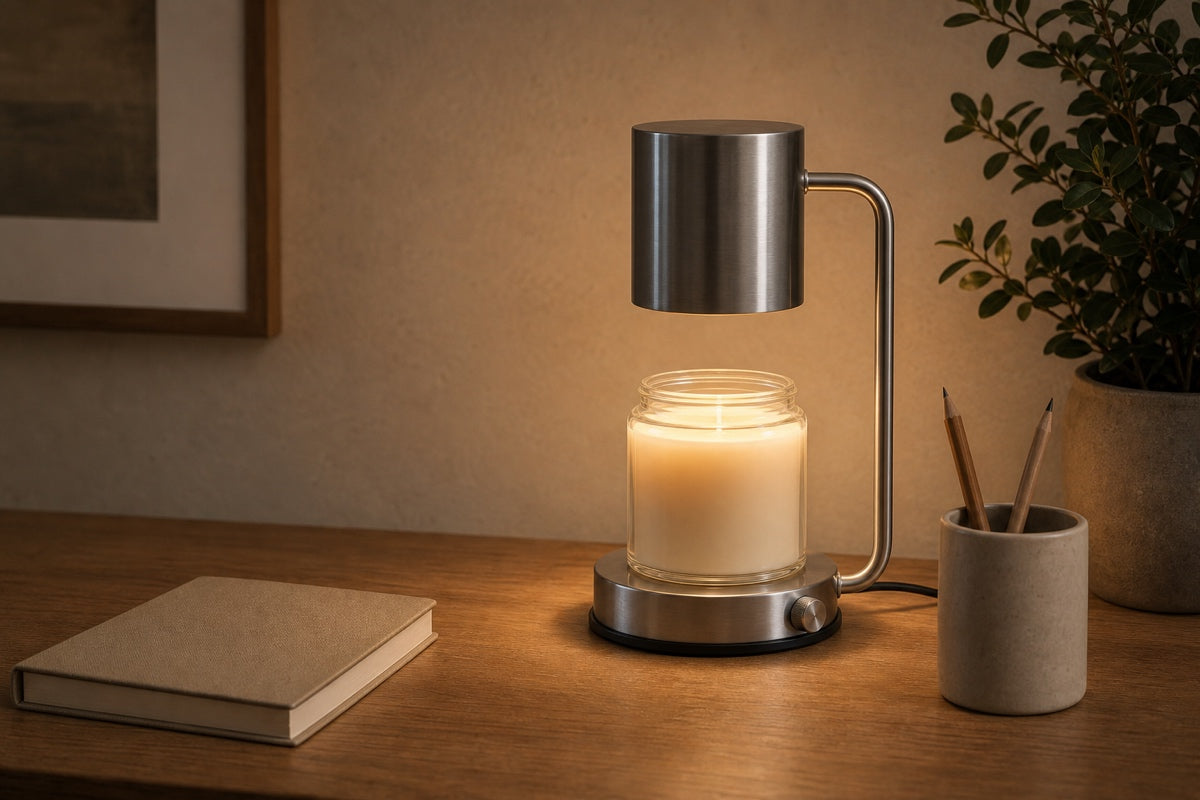 On a shelf or desk