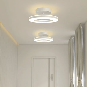 Elegant Modern Flush Mount Ceiling Light - Gold Iron LED Fixture Lighting