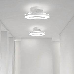 Elegant Modern Flush Mount Ceiling Light - Gold Iron LED Fixture Lighting