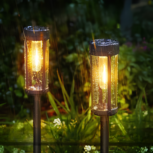 Elegant Solar Garden Pathway Lights - LED Outdoor Stake Lamps for Pathway Lighting Outdoor Lighting
