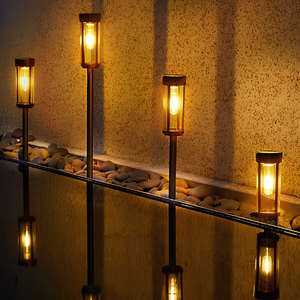 Elegant Solar Garden Pathway Lights - LED Outdoor Stake Lamps for Pathway Lighting Outdoor Lighting