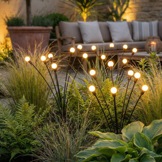 Elegant Solar Firefly Garden Lights | Waterproof Outdoor Lighting with 120 Lumens for Stunning Gardens or Patios Outdoor Lighting