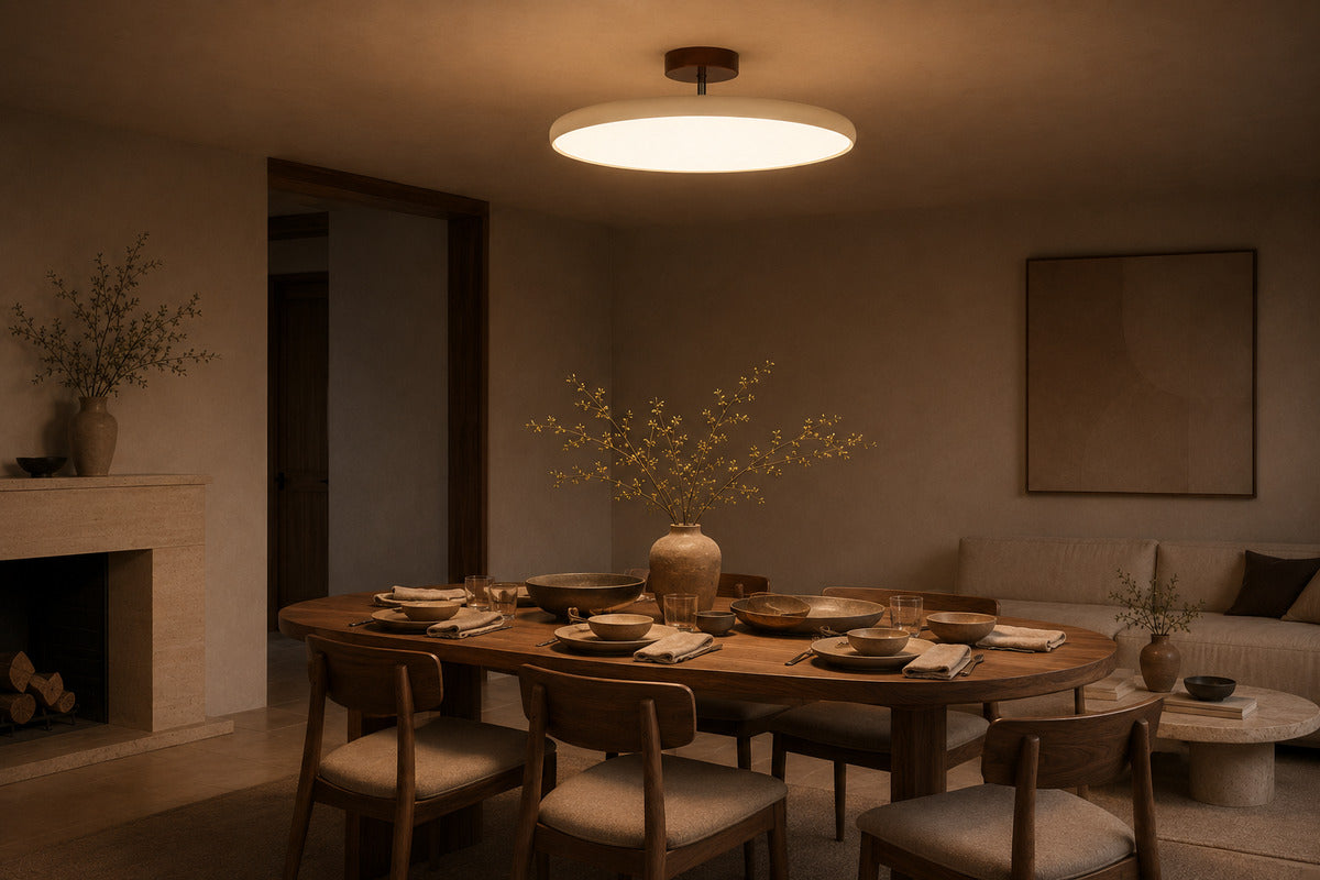Over a dining table