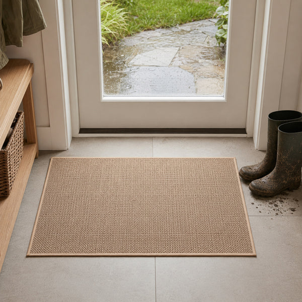 At the back door