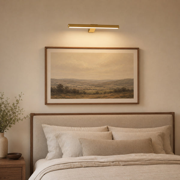 Above a headboard