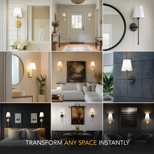 Wireless Peel and Stick Wall Sconces, Set of 2