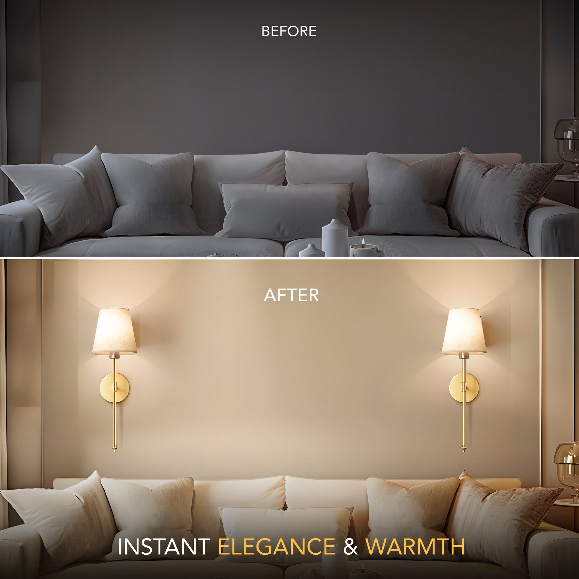 Wireless Peel and Stick Wall Sconces, Set of 2