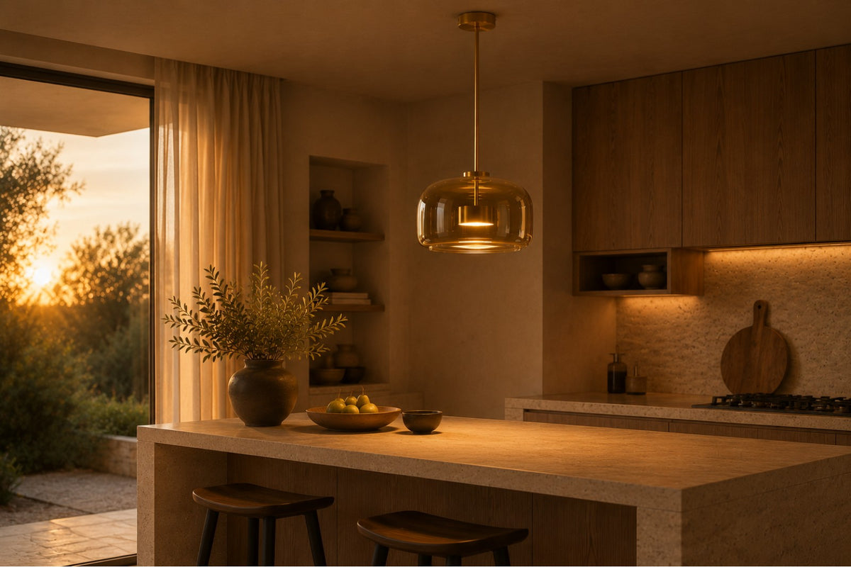 Over a kitchen island