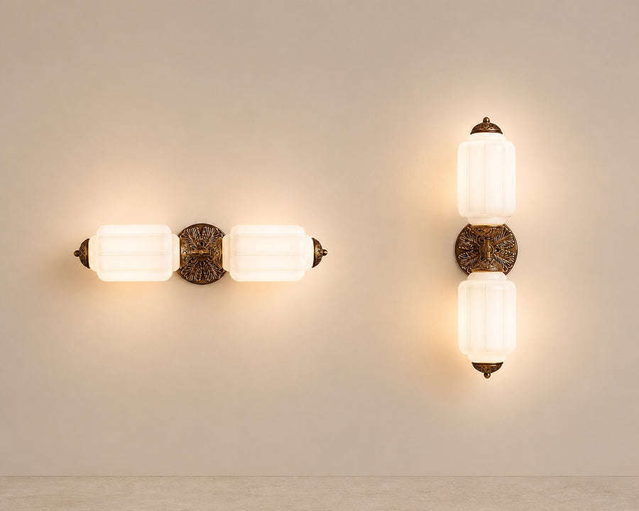 The fixture shown mounted facing up and facing down