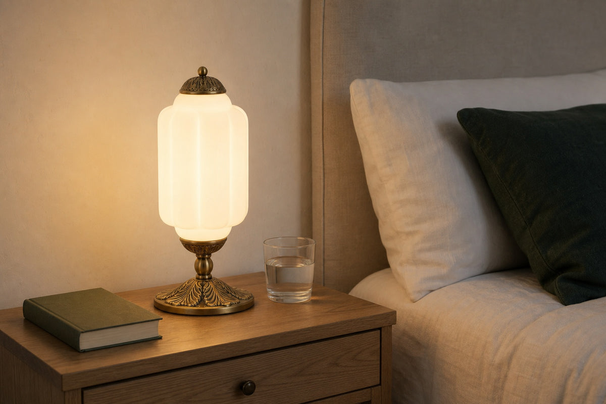 On a bedside table