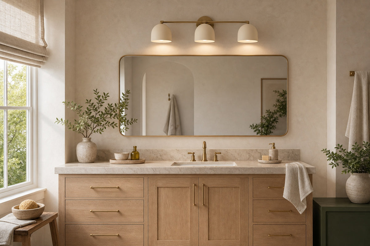 Above a vanity