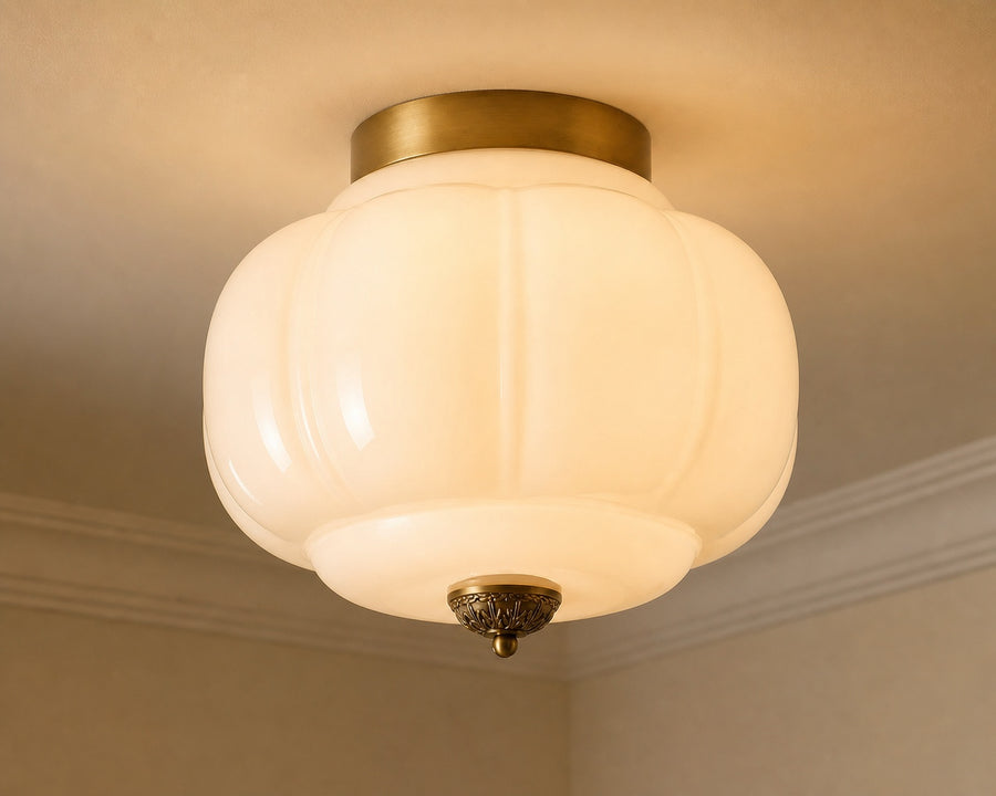 The shade lit, showing even light across its width