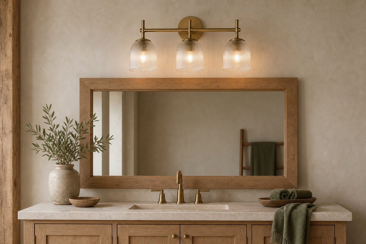 Above a mirror