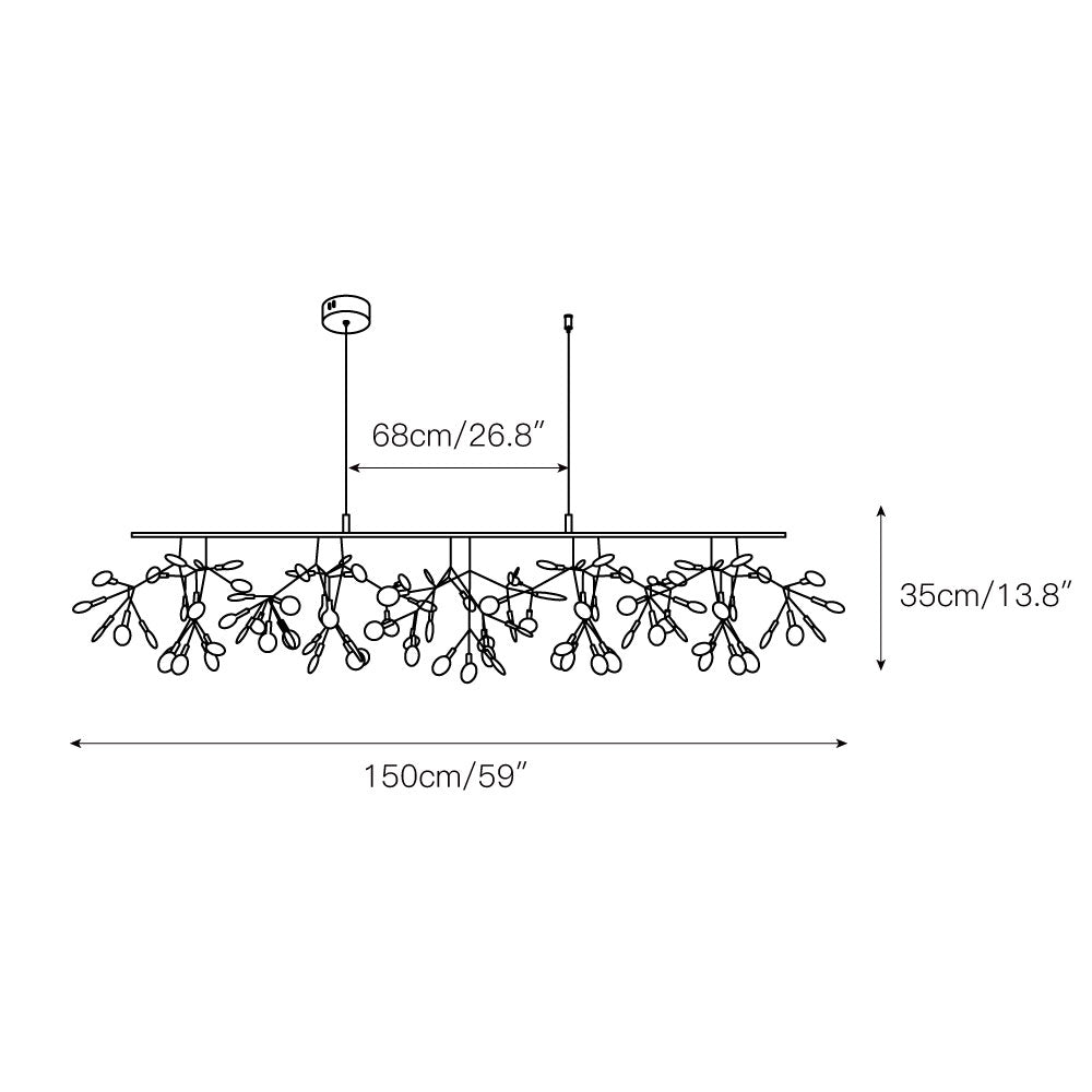 Heracleum Firefly LED Branch Chandelier