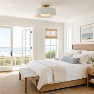 Porcelain Semi Flush Mount Ceiling Light