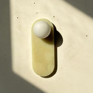 Lucie Onyx & Travertine Wall Lamp