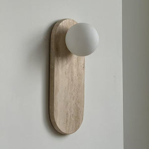 Lucie Onyx & Travertine Wall Lamp
