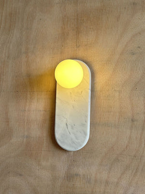 Lucie Onyx & Travertine Wall Lamp
