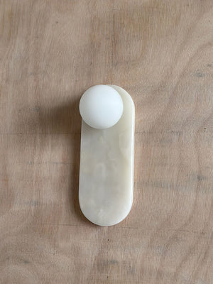 Lucie Onyx & Travertine Wall Lamp
