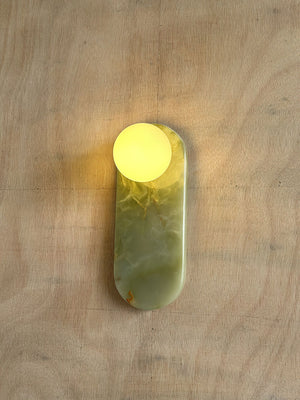 Lucie Onyx & Travertine Wall Lamp