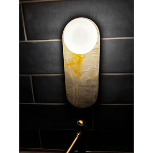 Lucie Onyx & Travertine Wall Lamp