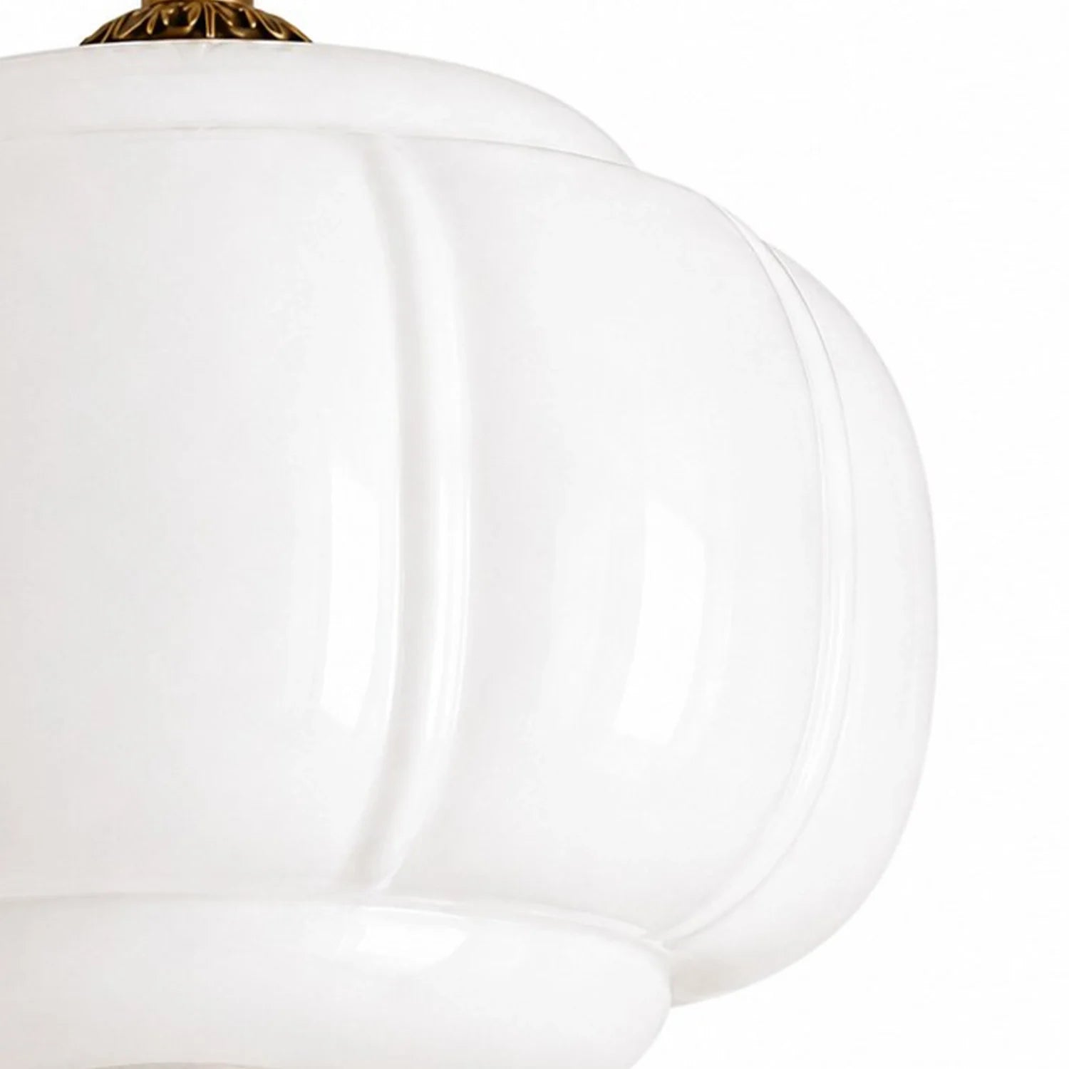 Lumi Ribbed Glass Pumpkin Pendant
