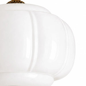 Lumi Ribbed Glass Pumpkin Pendant
