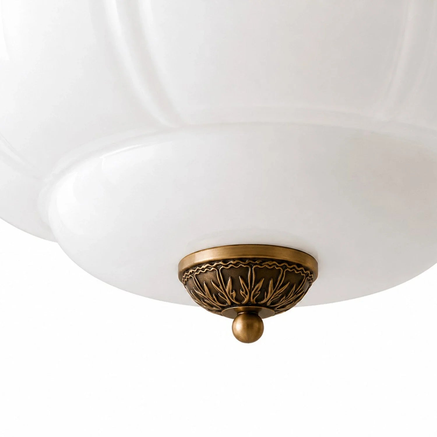 Lumi Ribbed Glass Pumpkin Pendant