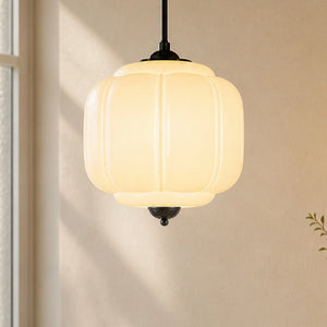Lumi Vintage Milk Glass Eloise Pendant Light, 1-Light