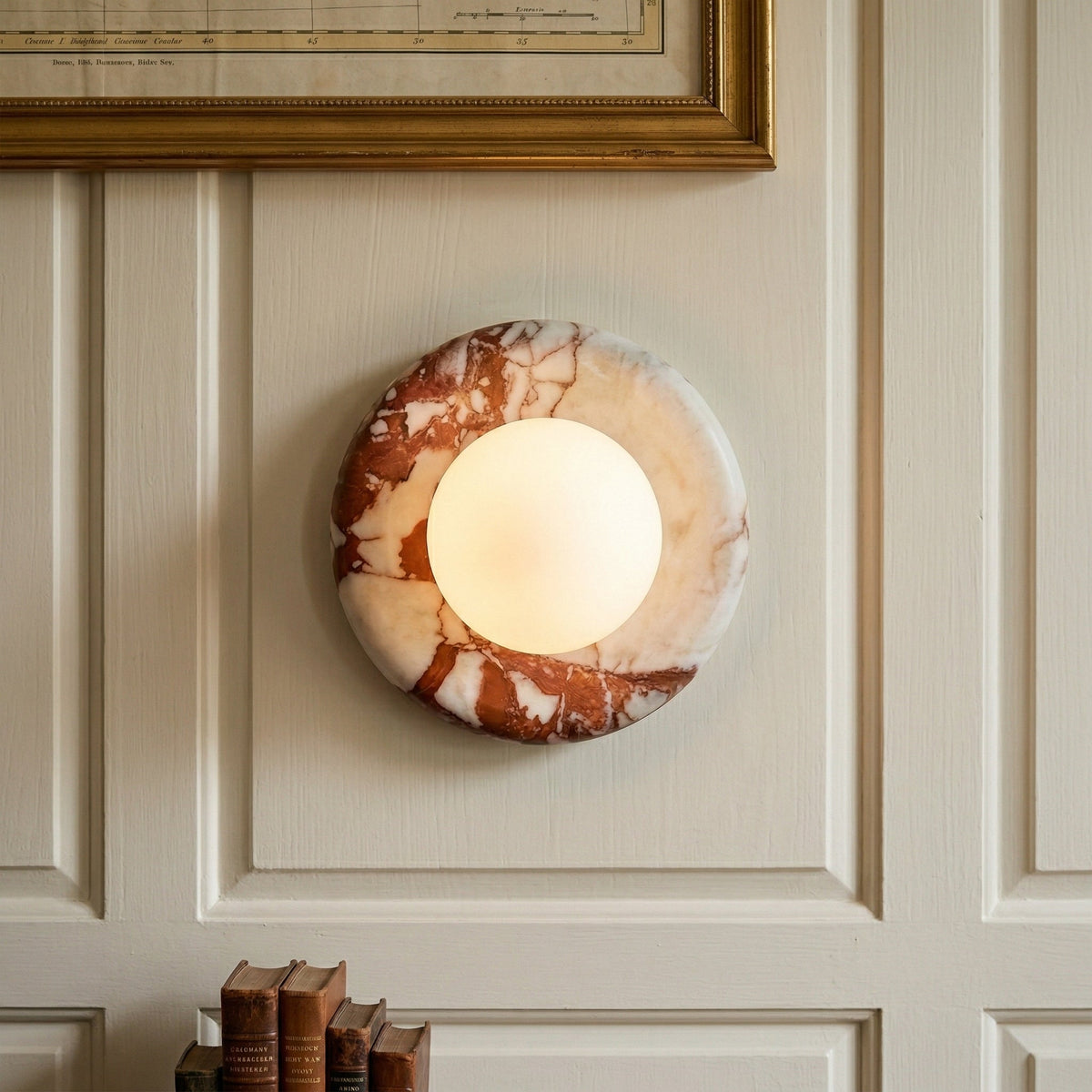 Orli Red Marble Wall Sconce