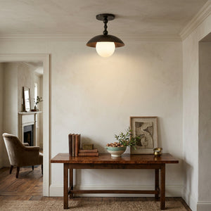 Marie Petite Brass Semi-Flush Ceiling Light